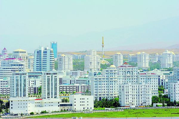 Highrise buildings in Ashgabat, Turkmenistan