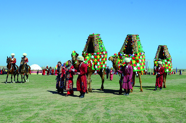 Traditional wedding ceremony in Turkmenistan