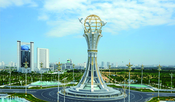 Bagtyyarlyk monument in Ashgabat city