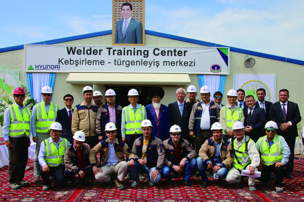 Opening ceremony of Welder Training Center in Turkmenistan.