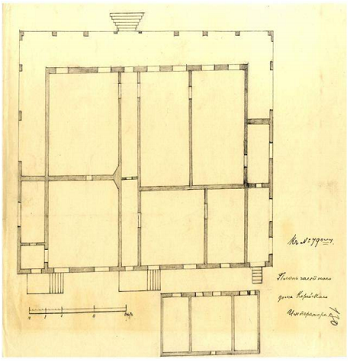 대한제국 황제의 개인 주택 계획안 도면- 제정 러시아 대외정책문서보관소 제공