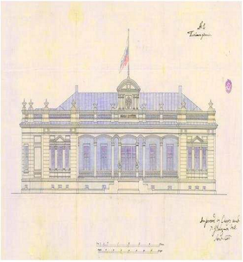 러시아 공사관 본관 최초 설계 도면 정면도- 제정 러시아 대외정책문서보관소 제공