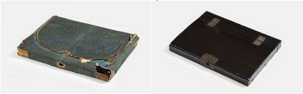 국보 제334호 ‘기사계첩 및 함’- 내함을 감싼 호갑(좌), 국보 제334호 ‘기사계첩 및 함’- 화첩을 담은 내함(우)