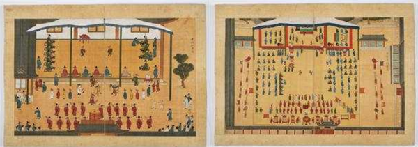 국보 제334호 기사계첩 및 함-‘경현당석연도’(오), 기로사연도(왼)