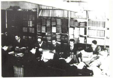 조선어학회 회원들의 사전편찬 작업 모습