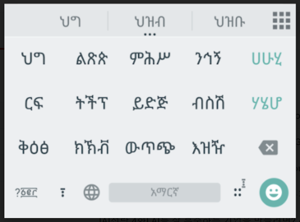 Photo : Amharic Smart Shortcut Keyboard of world 1st 
