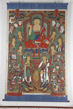 보물 장성 백양사 아미타여래설법도