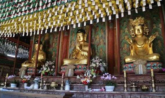 구례 화엄사 목조비로자나삼신불좌상