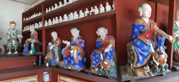 완주 송광사 목조석가여래삼존좌상 및 소조십육나한상