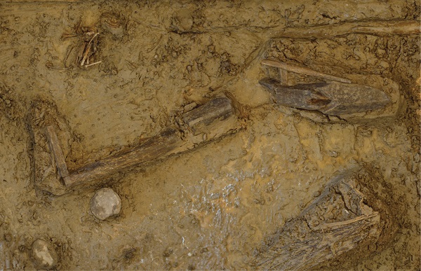 집수지 출토 쟁기 전경