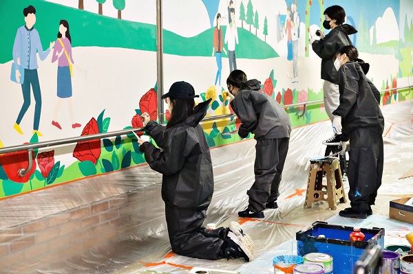 광나루 나루터길 나들목 벽화그리기 활동/서울시=사진