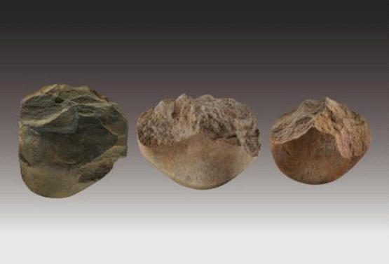 단양 금굴 유적 출토 구석기시대 찍개/문화재청=사진