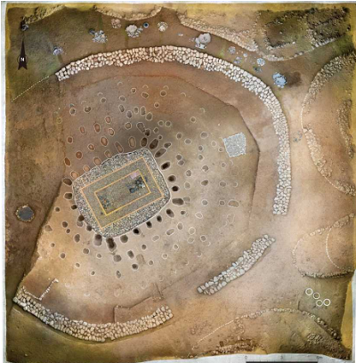 쪽샘 44호분 발굴조사 후 주요 시설 재현 모습/문화재청=사진