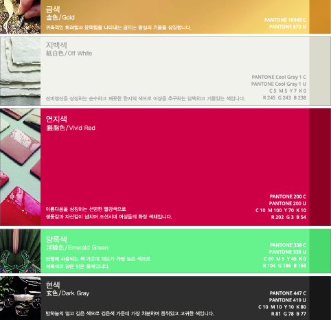 서울공예박물관 MI 이미지-COLOR SYSTEM(MAIN COLOR)