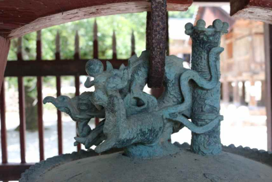 부안 내소사 동종의 용뉴(용 모양의 걸이)/문화재청=사진