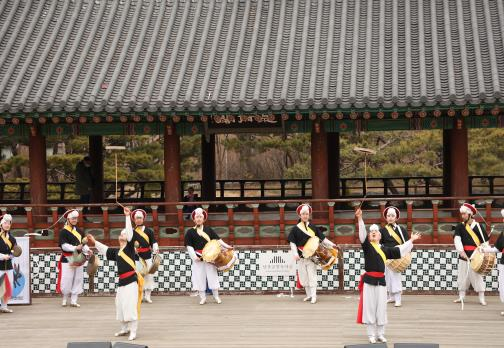 남산골 한옥마을에서 펼쳐진설 연휴 맞이 풍물놀이 공연/서울시=사진