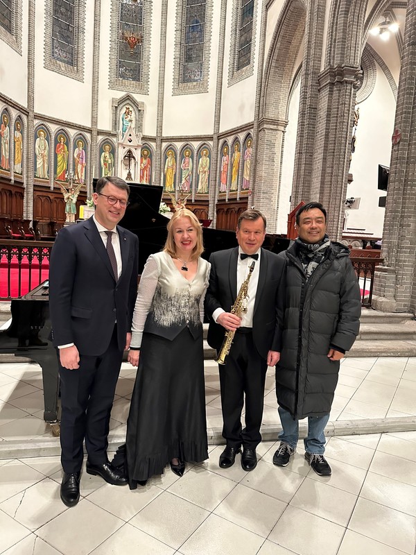 Moments of the concerts dedicated to the 16 February – Day of Restoration of the State of Lithuania, on 2023 and 2024 respectively, Myeongdong Cathedral, Seoul. (Photo=Embassy of the Republic of Lithuania)