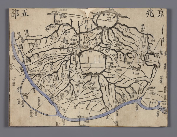 제2부 '지도로 읽는 18세기 서울' 중 '경조오부도', 김정호, 조선 1861년 (출처=서울역사박물관)