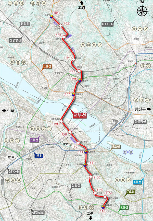 서울시는 '서부선 도시철도 실시협약'이 지난 12월 열린 '2024년 기획재정부 제5회 민간투자사업심의위원회 심의'를 통과했다고 밝혔다. 서부선 경전철은 2028년 개통 예정이다. (출처=서울정보소통광장)