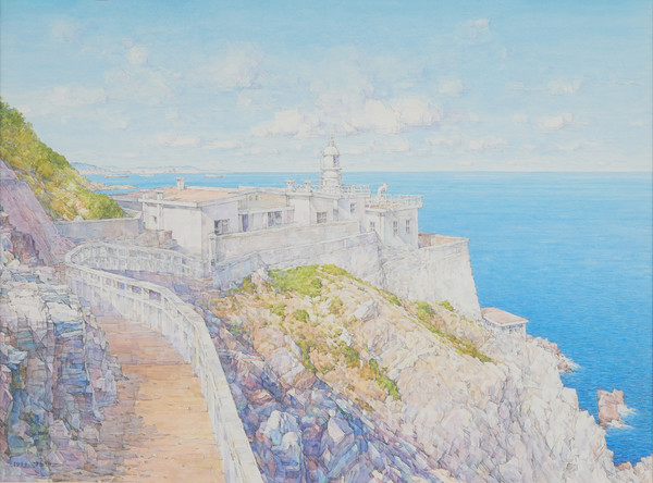 권훈칠 KWON Hoon Chill, 태종대 등대 IV Lighthouse of Tae Jong Dae IV, 41x56cm, 종이에 수채 Watercolor on paper, 1998. (제공=갤러리 도올)