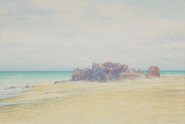 권훈칠 KWON Hoon Chill, 진하 해변 Jin Ha Beach, 36x53cm, 종이에 수채 Watercolor on paper, 1997. (제공=갤러리 도올)