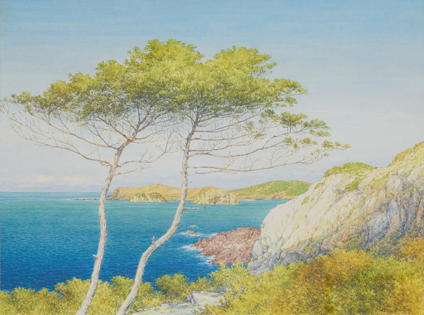 권훈칠 KWON Hoon Chill, 차귀도 Cha Gui Do, 45x60cm, 종이에 수채 Watercolor on paper, 1996. (제공=갤러리 도올)