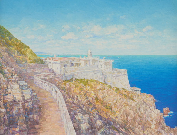 권훈칠 KWON Hoon Chill, 태종대 등대 Lighthouse of Tae Jong Dae, 32x41cm, 캔버스에 유채 Oil on canvas, 1999. (제공=갤러리 도올)