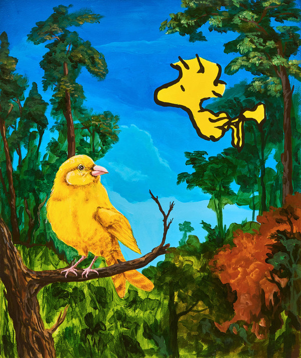 Djordje Ozbolt, 2024, "Casual Meeting," 아크릴, 61.1 x 51.2 cm. (출처=갤러리바톤)