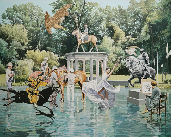 윤상윤, British dance band, 130 x 162 cm, Oil on canvas, 2024. (출처=갤러리밈)