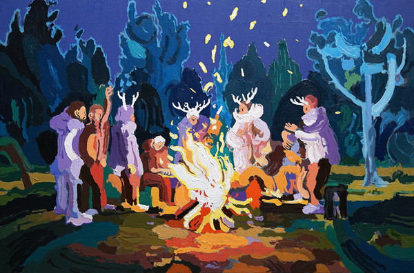 윤상윤, Upon Reflection, 60 x 90 cm, Oil on canvas, 2024. (출처=갤러리밈)