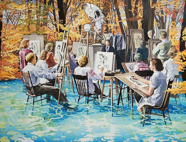 윤상윤, Icarus, 91 x 116 cm, Oil on canvas, 2024. (출처=갤러리밈)