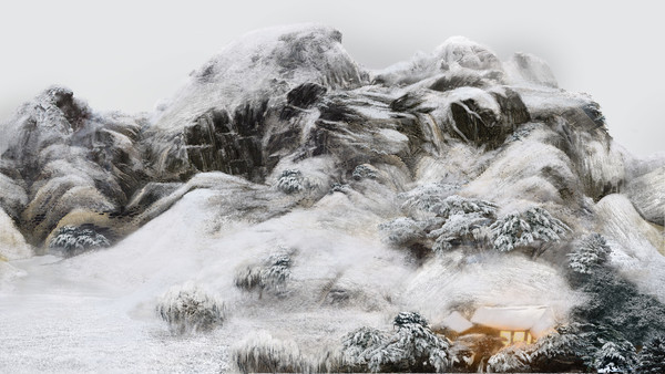 이이남, 사계-인왕재색도 Four seasons-Drawing of colors for In Wang Mountain, 4min, LED TV. (출처=아트파크)