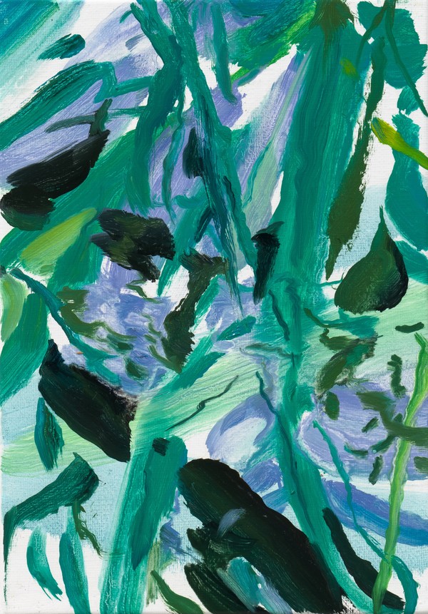 오지은, 천춘(淺春), 2024, oil on canvas, 22.7 x 15.8 cm. (출처=갤러리 플래닛)