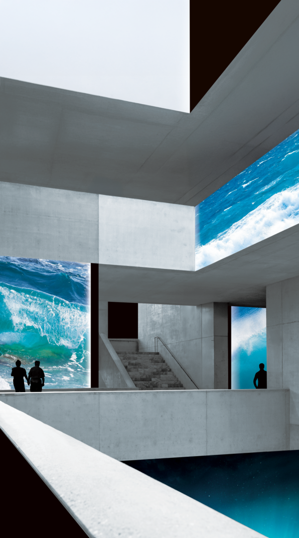 Sea the wall 38, 50x90cm, 혼합 매체, 2025. (출처=갤러리전)