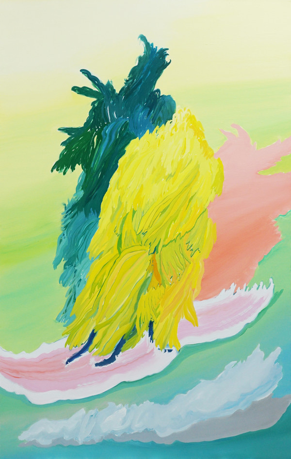 최수인, pink shadow, 2025, oil on canvas, 130.3x60.3cm. (제공=아트사이드 갤러리)