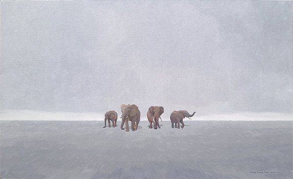 정성준, 새로운 지평을 향해, 2024, Oil on canvas, 72.7 x 116.8 cm. (©작가. 출처=갤러리조은)