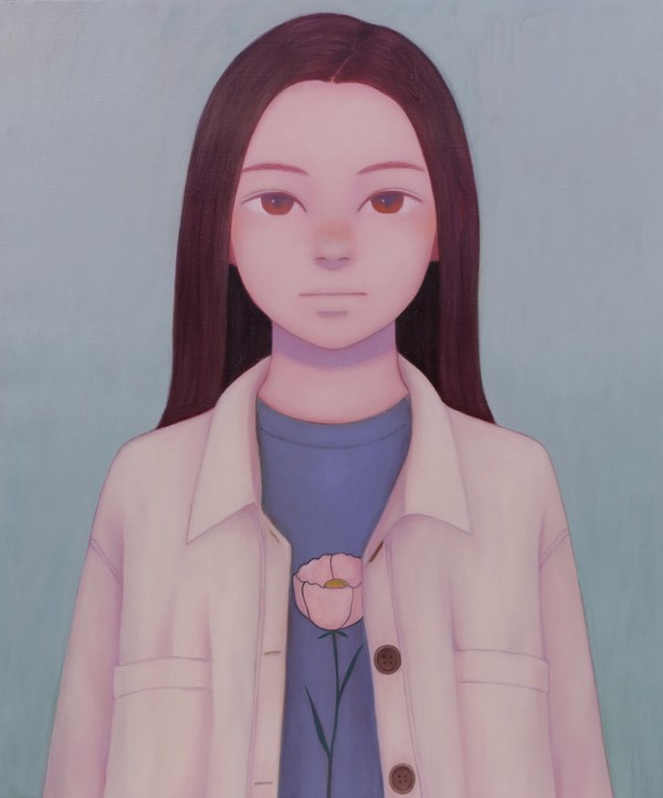 타츠히토 호리코시 (Tatsuhito Horikoshi), Morning forest, 2023, Acrylic and oil on canvas, 72.7 × 60.6 cm. (©작가. 출처=갤러리조은)