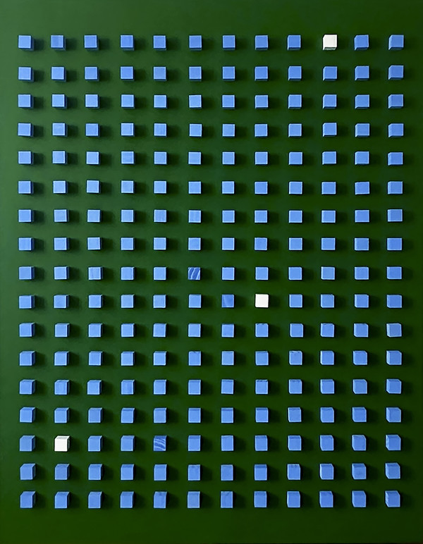 권수연, The Chairs (2025), 91x117cm, Acrylic on wood. (출처=갤러리그림손)