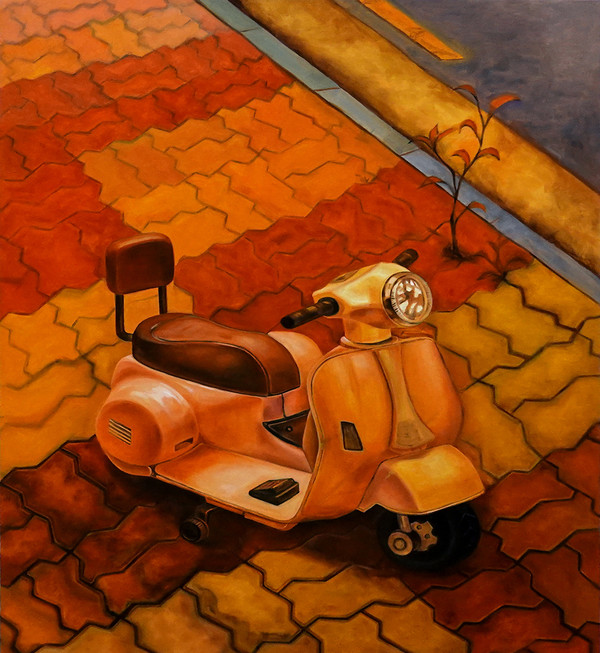 김도수, 다시만난세계-Ⅱ (2024), 90.9x72.7cm, Oil on Canvas. (출처=갤러리그림손)