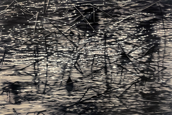 방수연, superposition-part3(중첩-파트3) (2023), 60.7×90.9cm, oil on canvas. (출처=갤러리그림손)