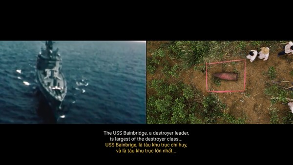 투안 앤드류 응우옌, 대포 소리, 슬픈 후렴과 같이 익숙한, 2021, 2-채널 비디오, 컬러, 사운드, 9‘41“. (출처=서울대학교미술관)