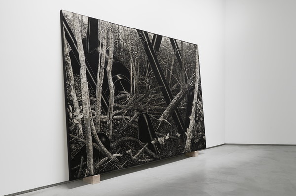 Maryanto, Anthropogenic, 2019, Sgraffito and acrylic on canvas, 200×300cm. (출처=G Gallery)