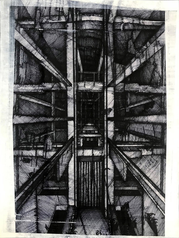 Urban Methodology Drawing 03, 30 x 40 cm, 종이 위에 펜 드로잉, 2017. (출처=2GIL29 Gallery)
