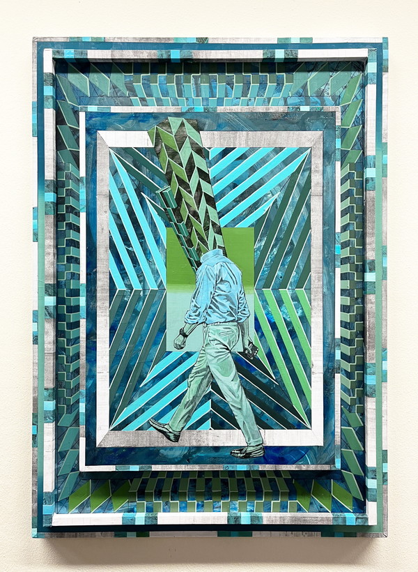 Consternation Life Style 01, 나무판 위에 아크릴과 펜드로잉, 42cm(가로)x59.4cm(세로)x4cm(두께), 2023. (출처=2GIL29 Gallery)