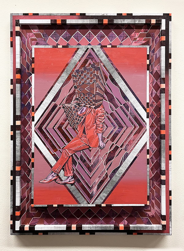 Consternation Life Style 02, 나무판 위에 아크릴과 펜드로잉, 42cm(가로)x59.4cm(세로)x4cm(두께), 2023. (출처=2GIL29 Gallery)