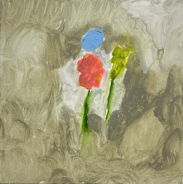 채온, Dear my Flower, 2024, Oil on canvas, 40x40cm. (출처=갤러리 팔조)