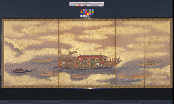 조선통신사어누선도병풍(18세기, 유네스코 세계기록유산, 오사카역사박물관). (출처=서울역사박물관)