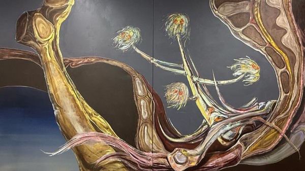 Jo Hanna, Untitled, 2025, Acrylic paint on canvas, 230×200cm(×2). ©Artist. (Credit=MMCA)