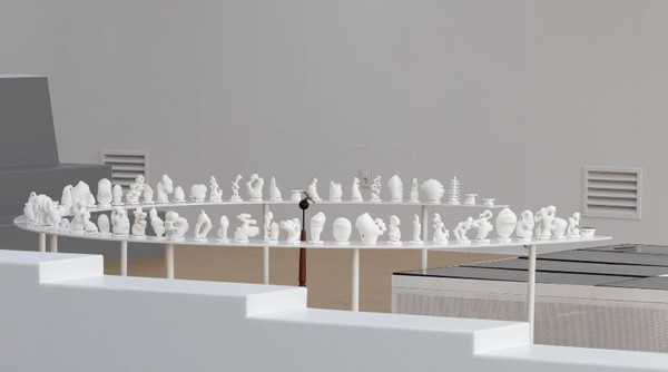 이예승, 산과 하늘, 2025, 3D 프린팅, QR, AR, 아크릴판 위에 UV 프린팅, 16x16x16cm. (출처=국립현대미술관)