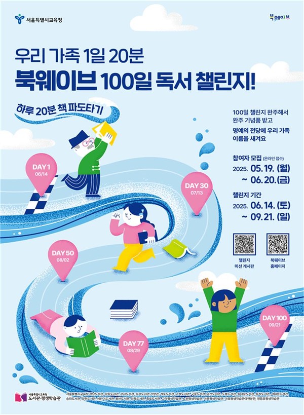 2025 온 가족 북웨이브 100일 챌린지 홍보문=사진